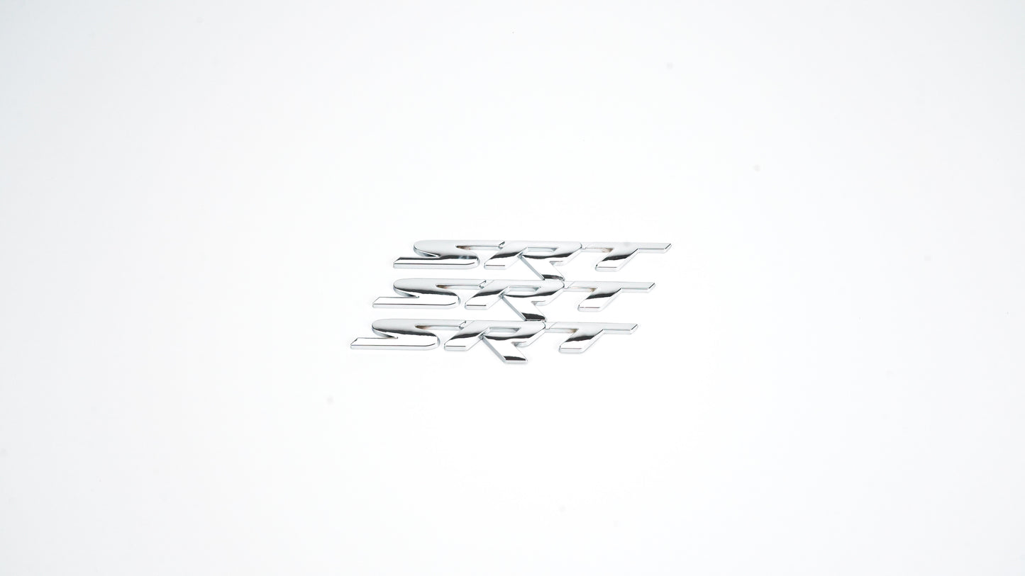 Silver SRT Rear Tailgate Decal Emblem For Dodge Durango Charger Challenger Trunk Lid Generic