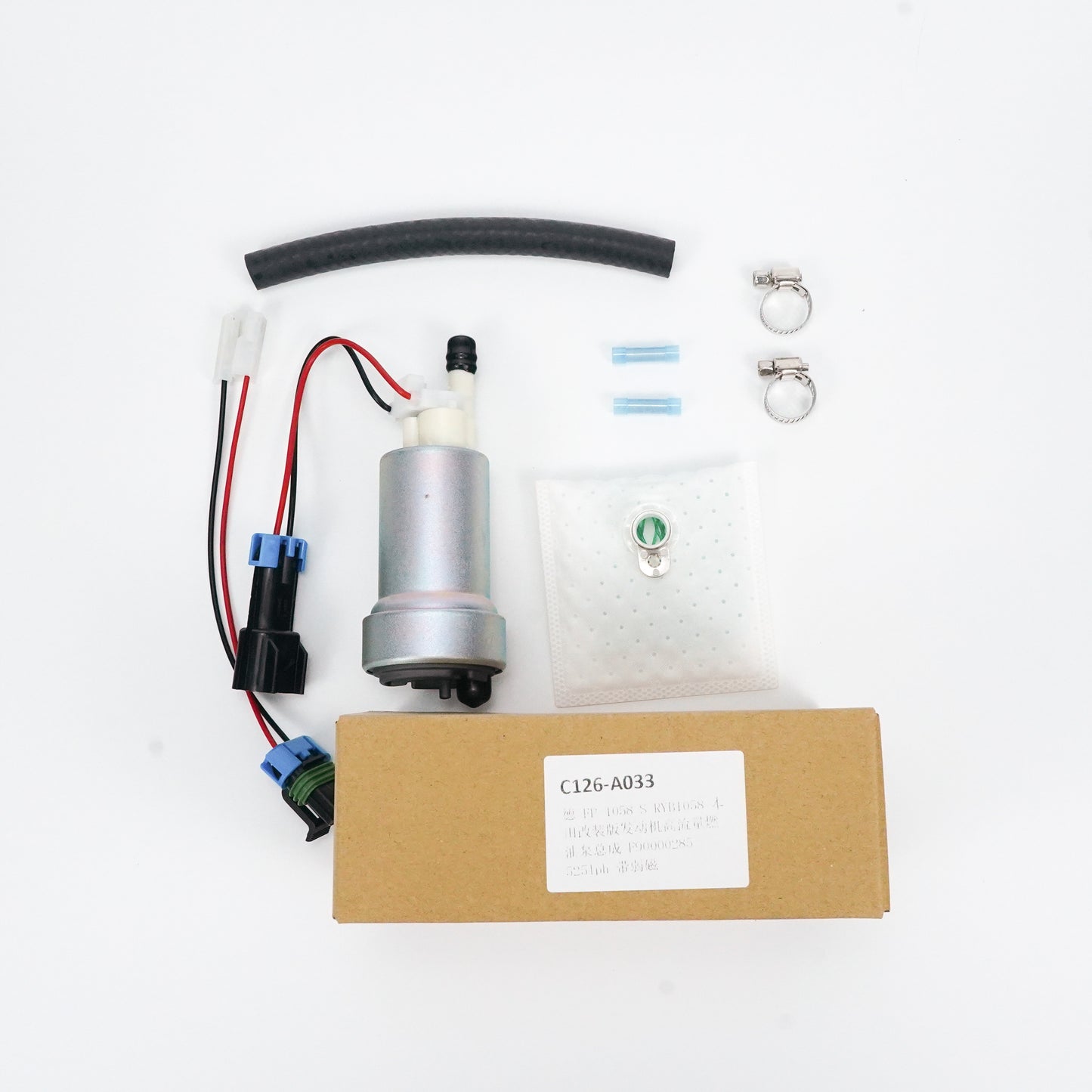 Walbro Ti Compatible 525LPH Fuel Pump Install Kit F90000285 E85 Hellcat Generic