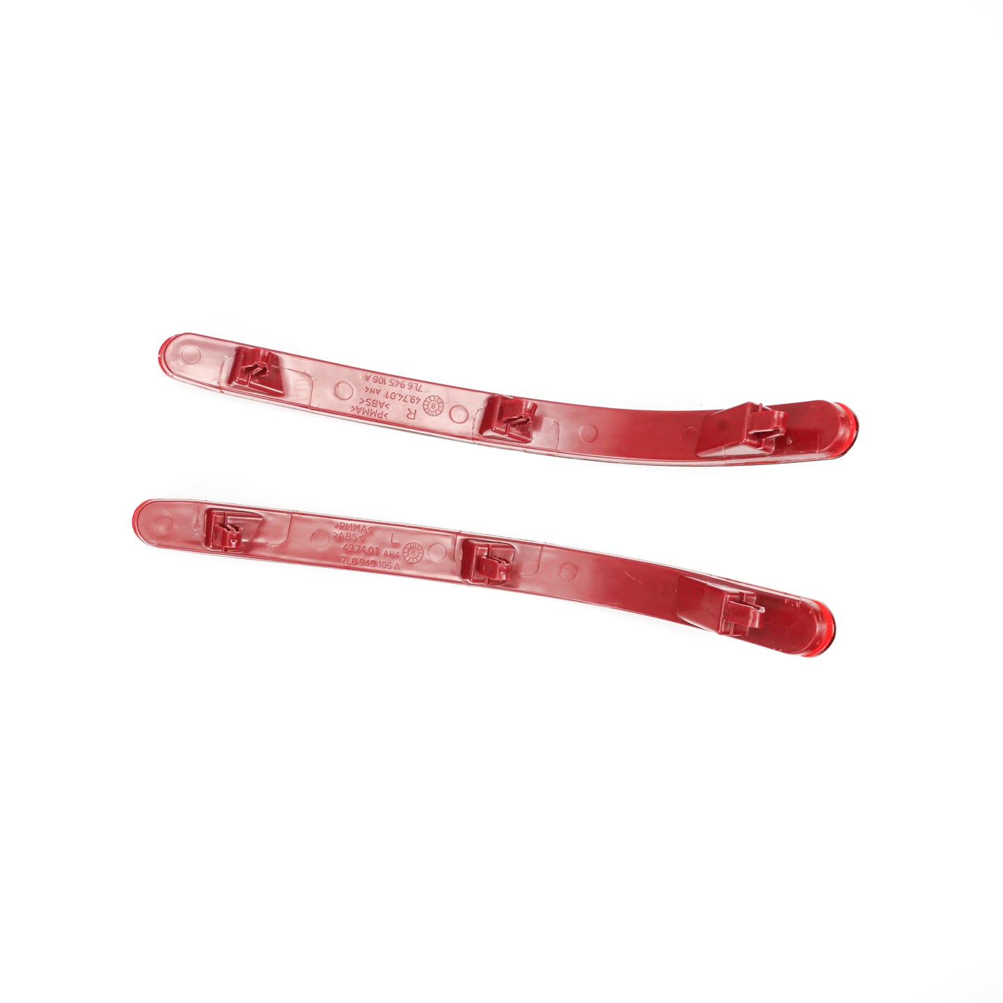 For VW Touareg 7L 2002-2010 Left Right Pair Rear Bumper Reflector With Red Lens No Light Generic