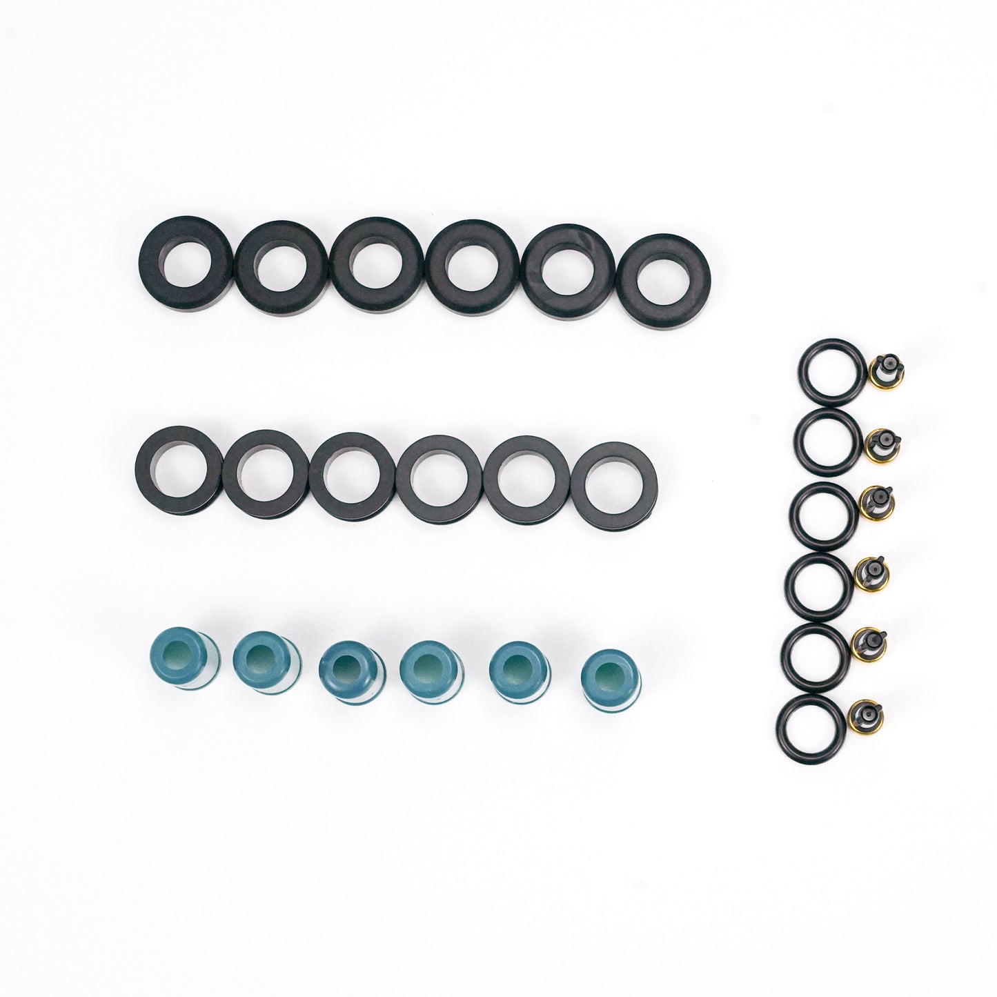 For Toyota 3VZE 1988-1995 3.0L Generic 6pcs Fuel Injectors Repair Seal Rebuild Kit Generic