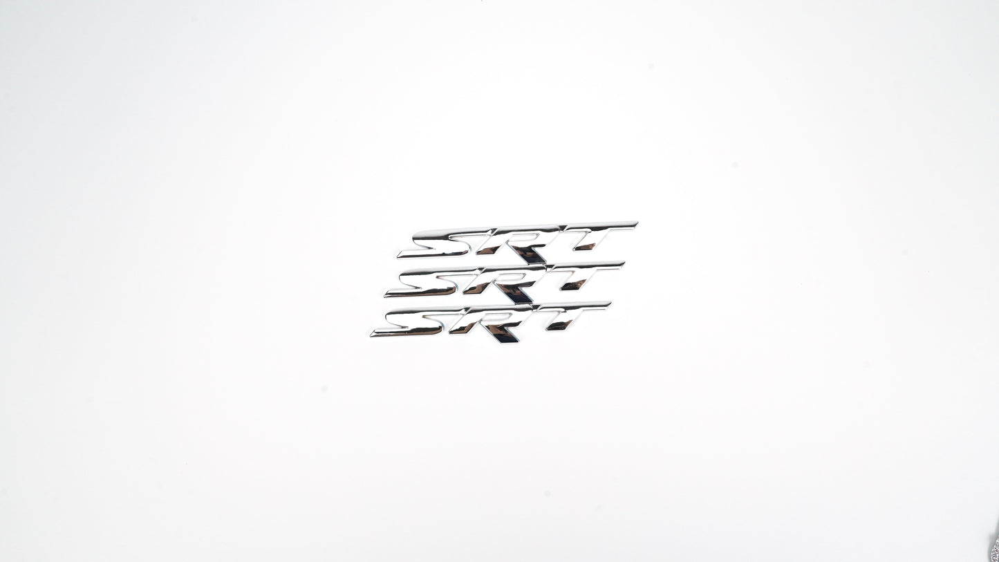 Silver SRT Rear Tailgate Decal Emblem For Dodge Durango Charger Challenger Trunk Lid Generic