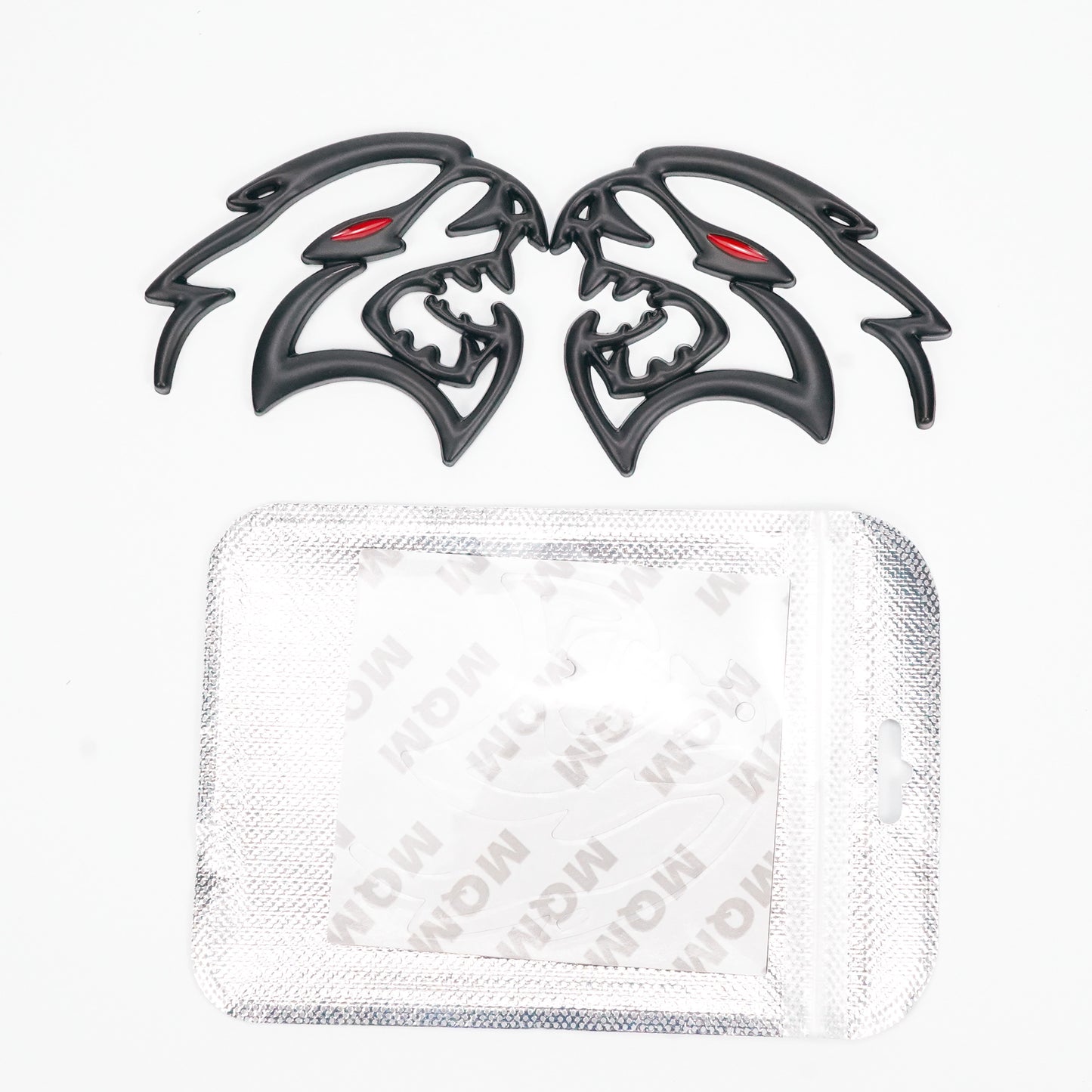 2x Black Hellcat Fender Emblem For Dodge Durango/Charger/Challenger SRT Styling Generic