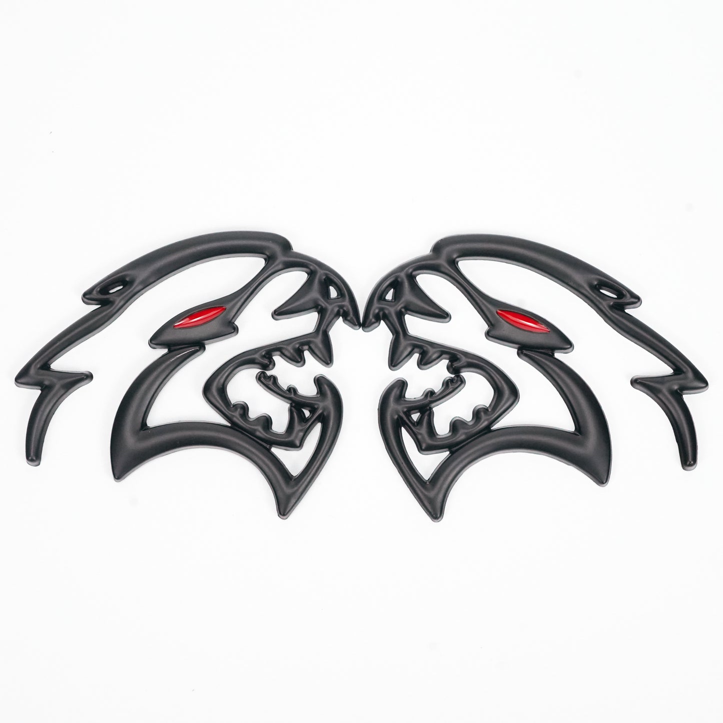 2x Black Hellcat Fender Emblem For Dodge Durango/Charger/Challenger SRT Styling Generic